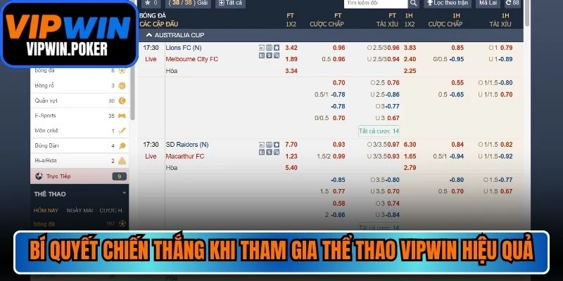 Bí quyết chiến thắng khi tham gia thể thao VIPWIN hiệu quả nên bỏ túi