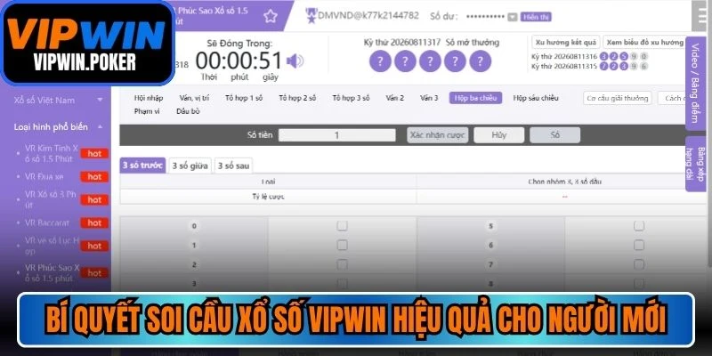 Bí quyết soi cầu xổ số VIPWIN hiệu quả cho người mới